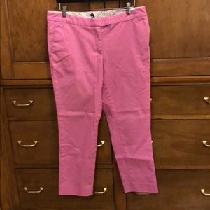 Tab front cotton pants